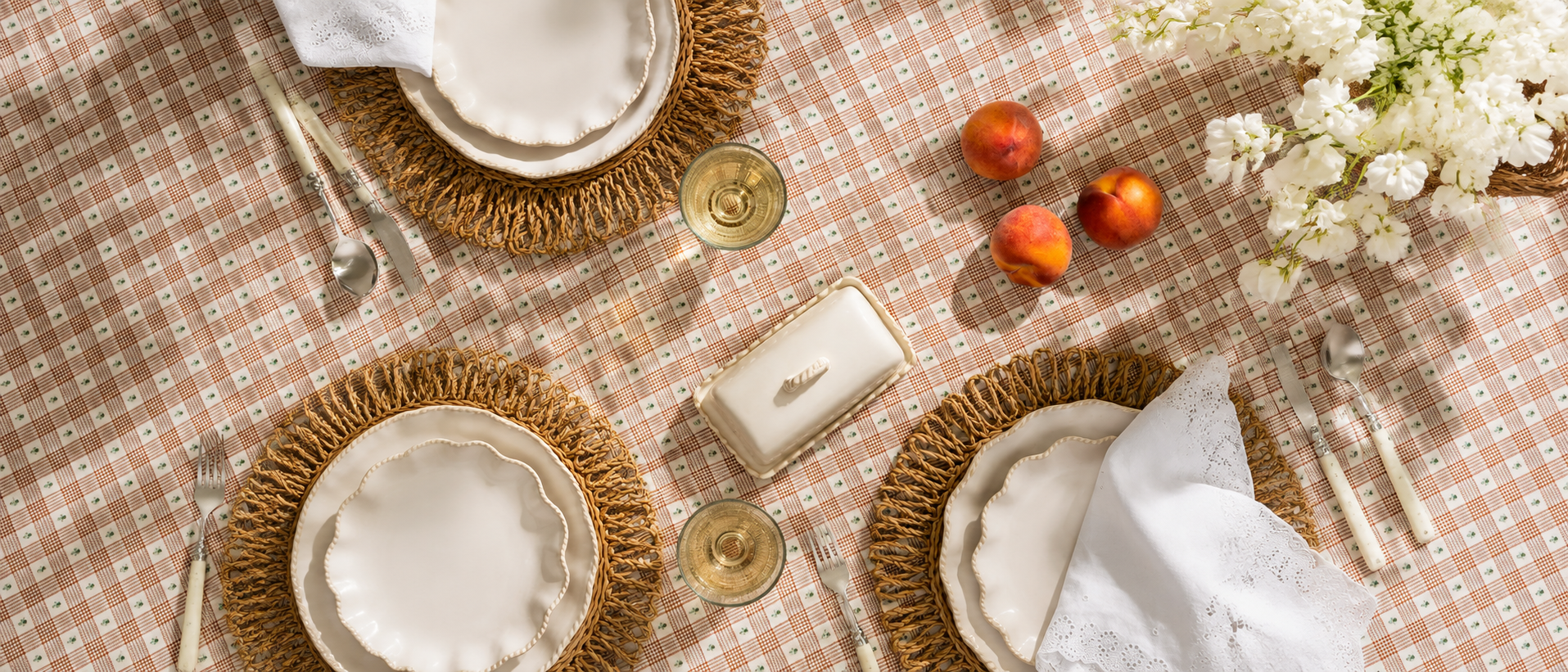 Everyday dining table with simple tableware